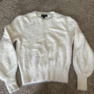 Banana Republic White Fuzzy Sweater size XS